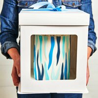 FunCakes Tall White Cake Box with Window 35.5 x 35.5 x 40.5 cm