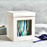 FunCakes Tall White Cake Box with Window 35.5 x 35.5 x 40.5 cm