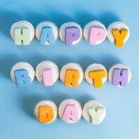 PME Marshmallow Happy Birthday Letters 13 stuks