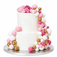 Simply Making Decoratieballen Hot Pink Ombre &amp; Goud 32 stuks