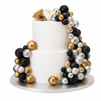 Simply Making Decoratieballen Metallic Goud Zilver &amp; Zwart 32 stuks