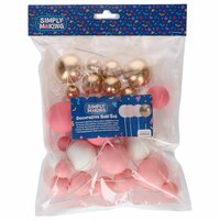 Simply Making Decoratieballen Roze Ombre &amp; Goud 32 stuks