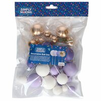 Simply Making Decoratieballen Paars Ombre &amp; Goud 32 stuks