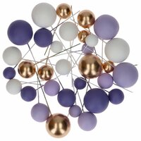 Simply Making Decoratieballen Paars Ombre &amp; Goud 32 stuks