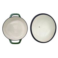 Allesken Verdeluxe Gietijzeren Broodbraadpan Groen 2,3 L
