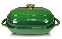 Allesken Rodeluxe Gietijzeren Broodbraadpan Ovaal Groen 2,6 L