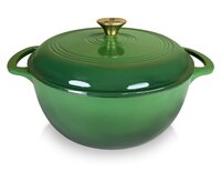 Allesken Verdeluxe Gietijzeren Braadpan Rond Groen 5,6 L