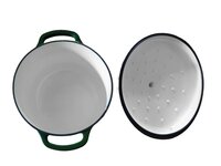Allesken Verdeluxe Gietijzeren Braadpan Rond Groen 5,6 L