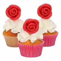 FunCakes Fondant Decorations Roses Red set/6