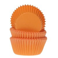 House of Marie Mini Baking Cups Oranje pk/60