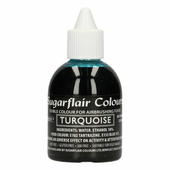 Sugarflair Airbrush Kleurstof Turquoise Blauw 60ml