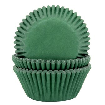 House of Marie Baking Cups Donker Groen pk/50