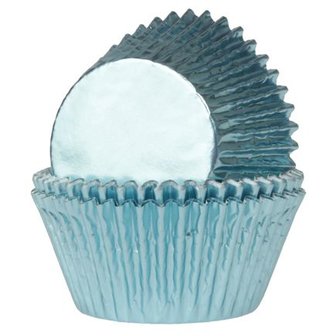 House of Marie Mini Baking Cups Folie Baby Blauw pk/36