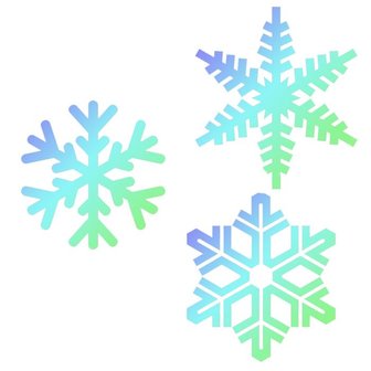 JEM Stencil Snowflakes Pk/3