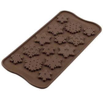 Silikomart Moule &agrave; Chocolat Flocon de Neige Choco