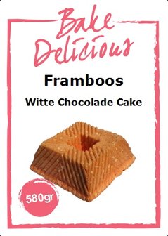 Bake Delicious Framboos Witte chocolade Cake Mix 580g
