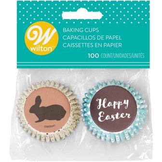 Wilton Mini Caissettes &agrave; Cupcakes Happy Easter pcs/100