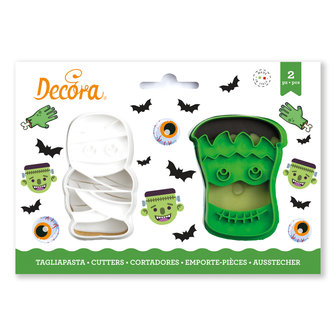 Decora Koekjes Uitsteker Set Monsters Mummie &amp; Frankenstein