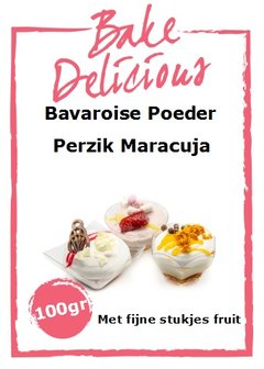 Bake Delicious Bavaroise P&ecirc;che Maracuja avec morceaux de fruits 100g