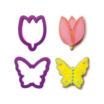 Decora Butterfly and Flower Plastic Cutterss Set of 2