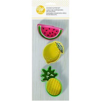 Wilton Emporte-pi&egrave;ces Biscuit Ananas &amp; Past&egrave;que &amp; Citron Set/3