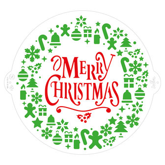 Decora Stencil Garland Merry Christmas &Oslash; 25cm 