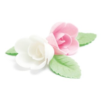 Scrapcooking Wafer Decoration Assorted Rose &amp; Leaf Set/10