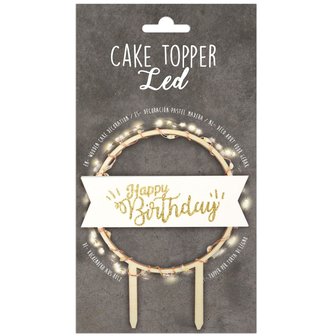 Scrapcooking Taart Topper Led Happy Birthday