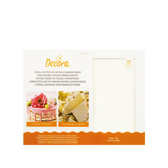 Decora Thin Wafer Paper White A4 - 10st