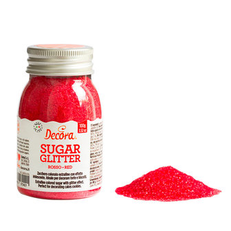 Decora Glittered Sugar Red 100g