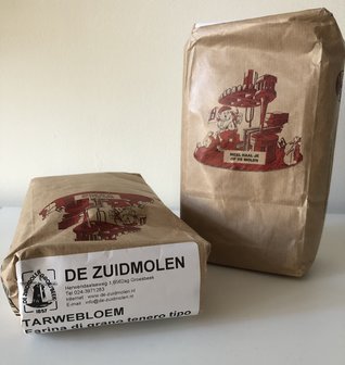 Italiaanse bloem Farina di grano tenero tipo 00 per pizza e focaccia 1kg - De Zuidmolen