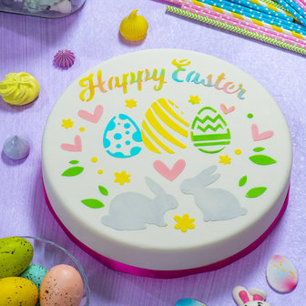Decora Stencil Happy Easter &oslash; 25 cm