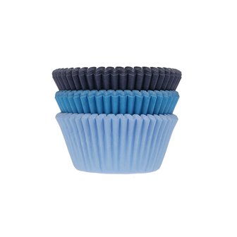 House of Marie Baking Cups Assorti Blauw pk/75