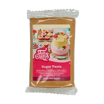 FunCakes P&acirc;te &agrave; Sucre Teddy Bear Brown 250 g