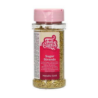 FunCakes Sugar Strands Metallic Goud 80g