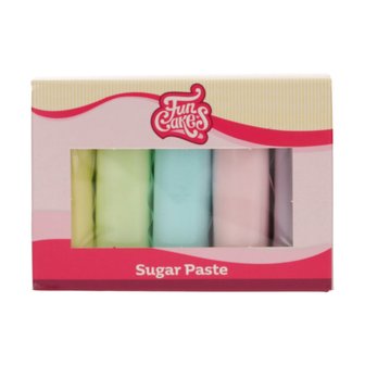 FunCakes P&acirc;te &agrave; Sucre Multipack Couleurs Pastel 5x100 g