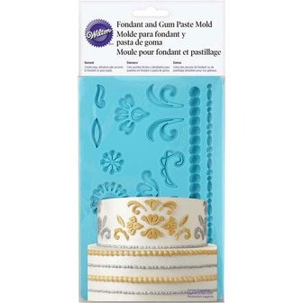 Wilton Fondant &amp; Gum Paste Mold Damask