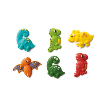 Decora Sugar Decorations Dino set/6