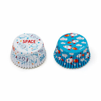 Decora Space Baking Cups 50x32mm pk/36