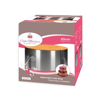 Cake-Masters Einstellbarer Tortenring 20cm hoch