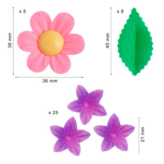 Dekora Eetbare Bloemen en Blaadjes 38st