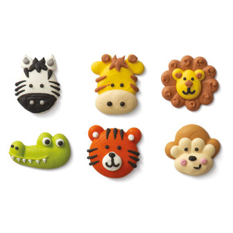 Decora Sugar Decorations Jungle Animals 6st