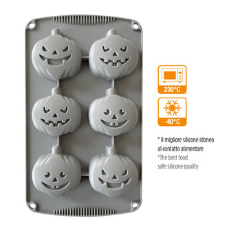 Decora Halloween Pumpkins Silicone Mold (6 cavities)