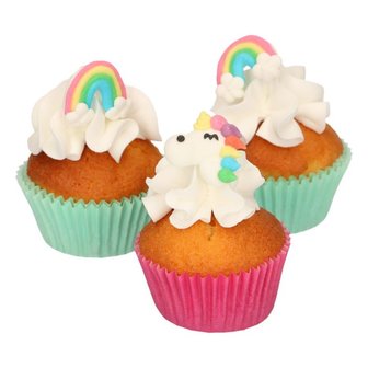 FunCakes Suikerdecoratie Eenhoorn &amp; Regenboog Set/12