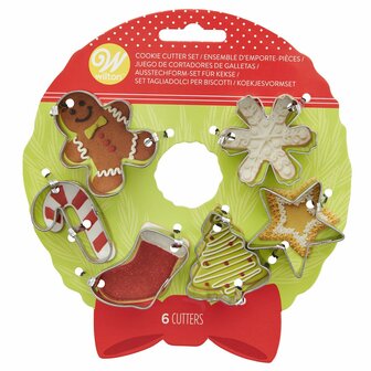 Wilton Mini Cookie Cutter Set Wreath Mini Set/6