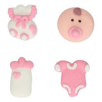 FunCakes Suikerdecoratie Baby Roze Set/12