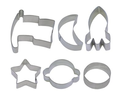 AH Space Tin-Plated Cookie Cutter Set/6