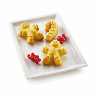 Silikomart Silicone Mould Gingerbread Man &amp; Candy Cane