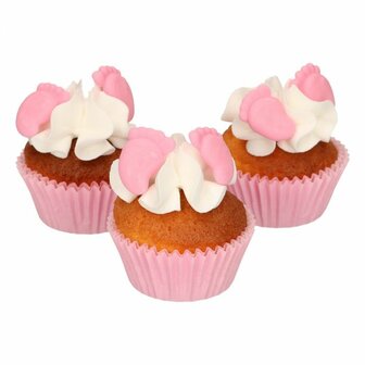 FunCakes Suikerdecoratie Baby Voetjes Roze Set/16