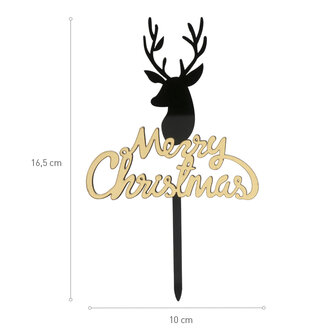 Dekora Cake Topper Merry Christmas 16,5x10cm